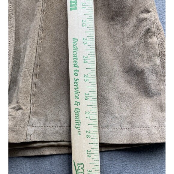 Marcelle Renee Leather Jacket Women’s Large Tan Notch 5 Button Style 2119 - Picture 7 of 16